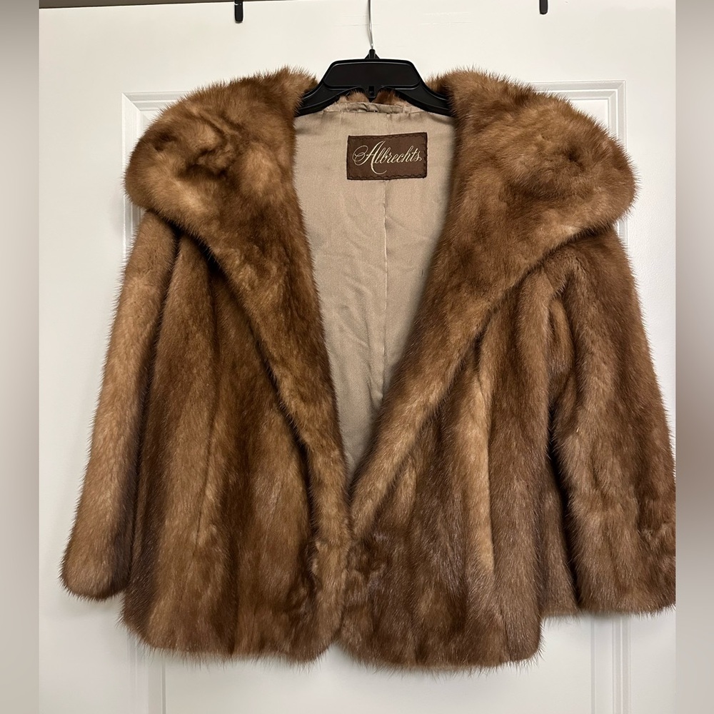Allure Brown Hooded Fur Coat